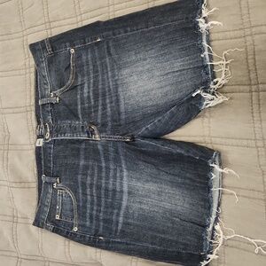 Mossimo Supply Co. Distressed Dark Wash Denim "Boyfriend" Shorts Size 10!